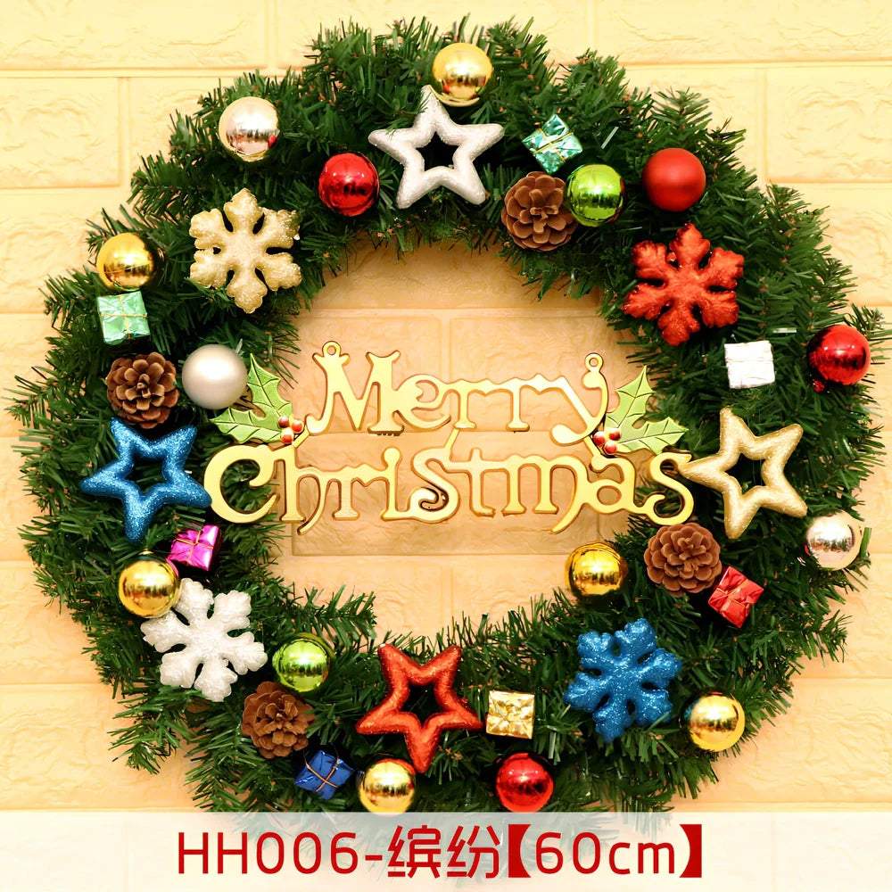 Christmas wreath rattan ring in traditional woven design for door decoration