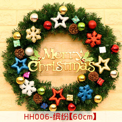 Christmas wreath rattan ring in traditional woven design for door decoration