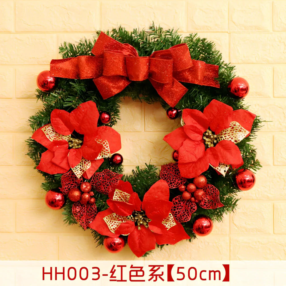 Christmas wreath rattan ring in traditional woven design for door decoration
