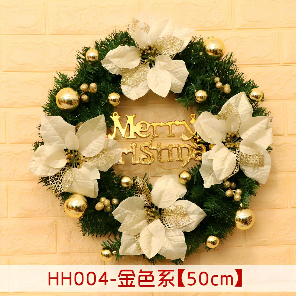 Christmas wreath rattan ring in traditional woven design for door decoration