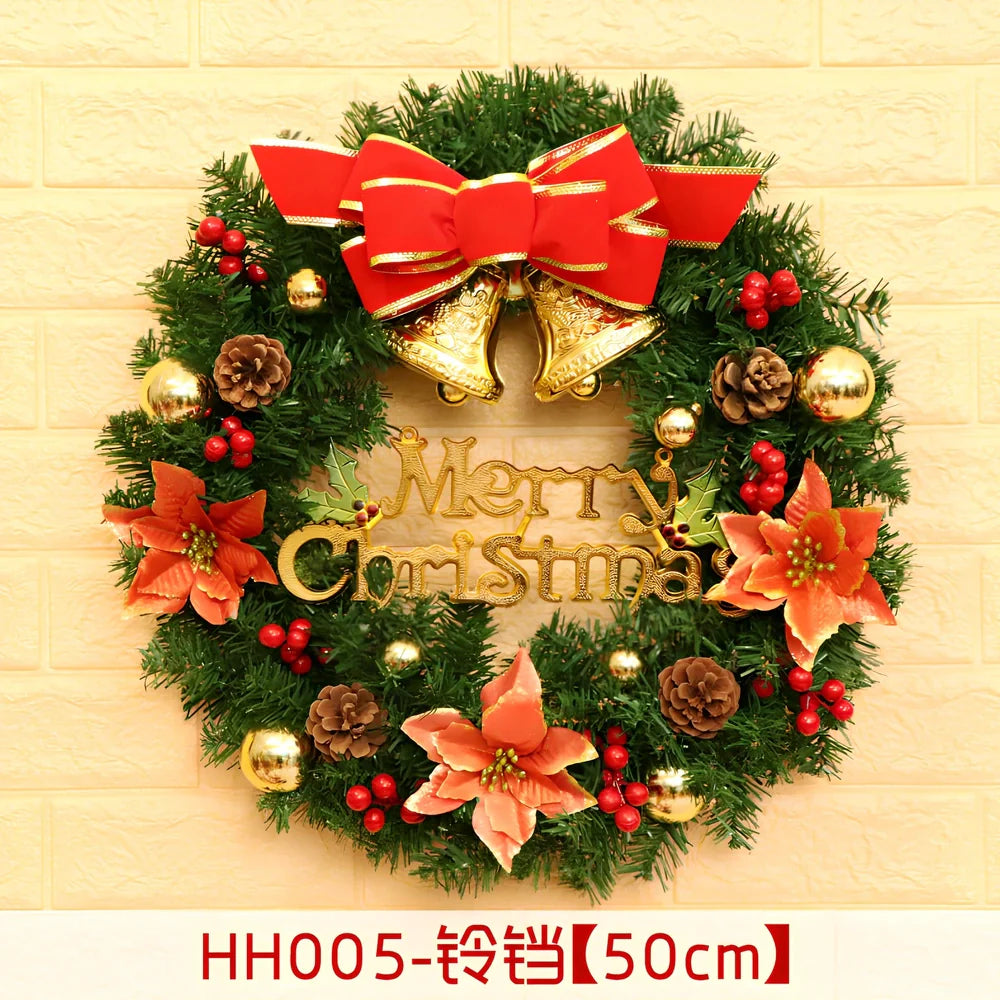Christmas wreath rattan ring in traditional woven design for door decoration