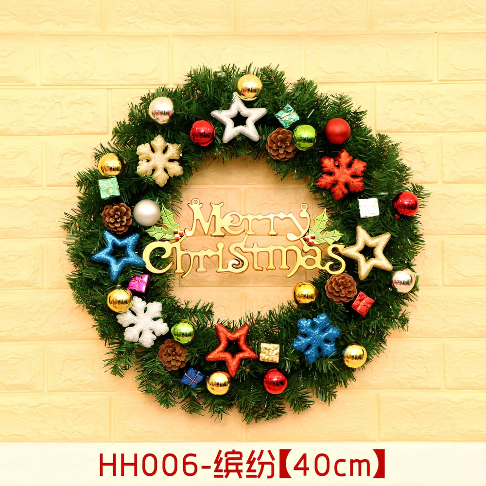 Christmas wreath rattan ring in traditional woven design for door decoration