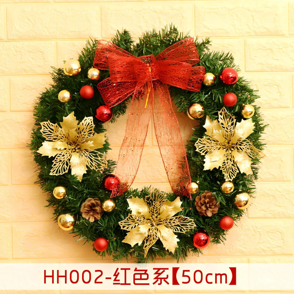 Christmas wreath rattan ring in traditional woven design for door decoration