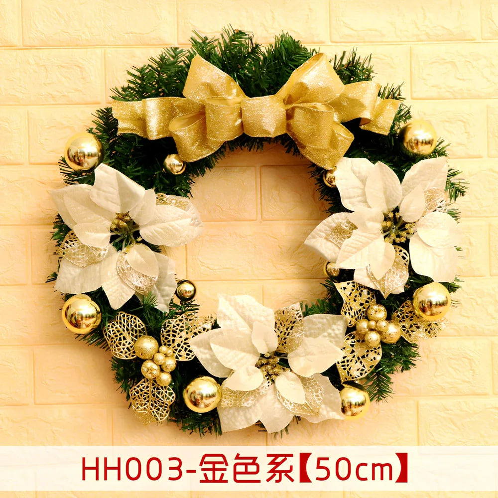 Christmas wreath rattan ring in traditional woven design for door decoration
