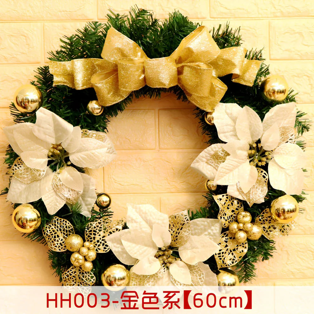 Christmas wreath rattan ring in traditional woven design for door decoration