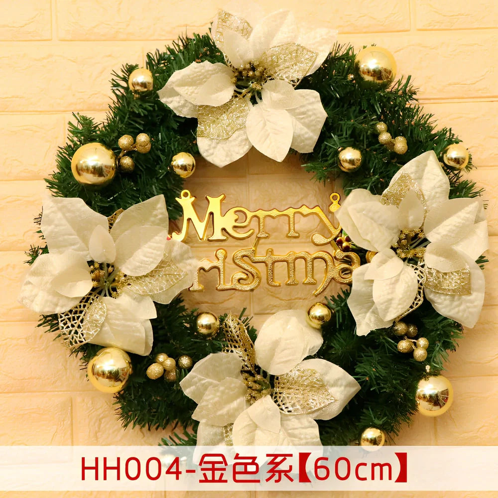 Christmas wreath rattan ring in traditional woven design for door decoration