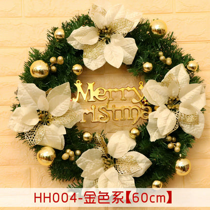 Christmas wreath rattan ring in traditional woven design for door decoration