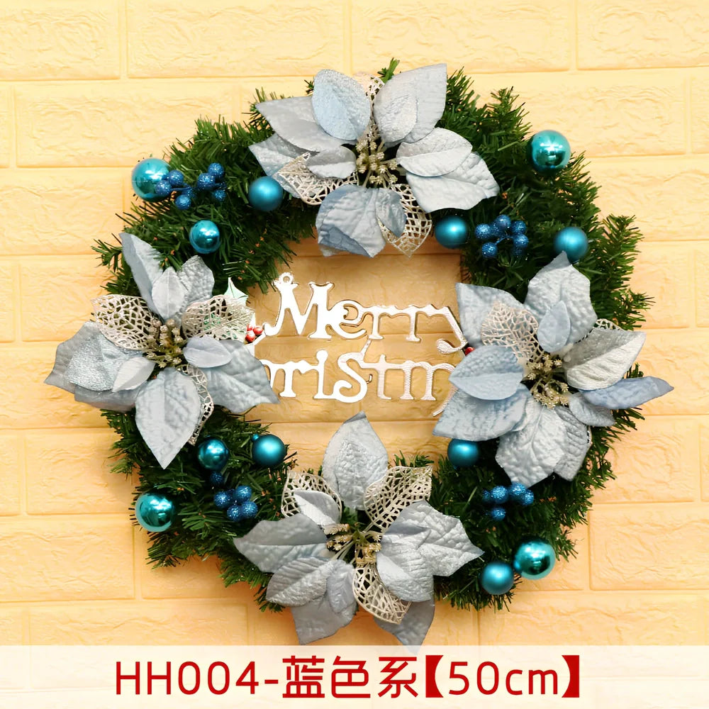 Christmas wreath rattan ring in traditional woven design for door decoration