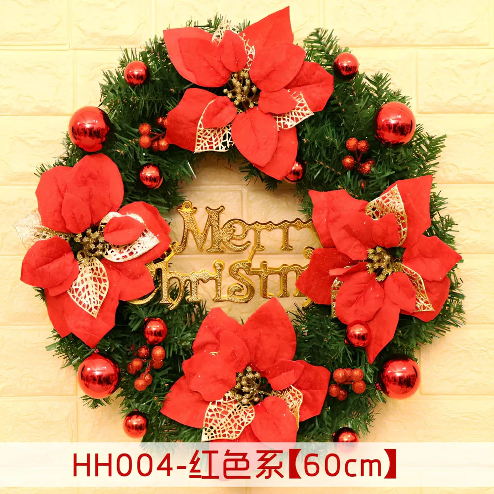 Christmas wreath rattan ring in traditional woven design for door decoration