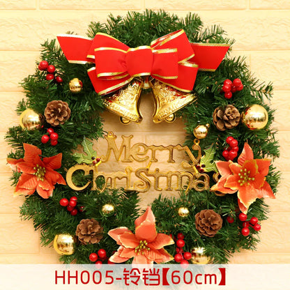 Christmas wreath rattan ring in traditional woven design for door decoration
