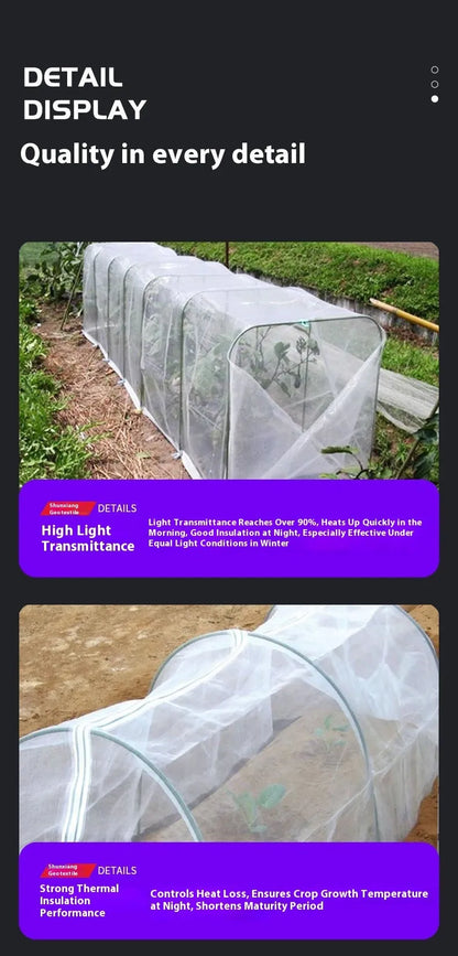 Roll of 4x8 metre plastic greenhouse insulation film for cold-proofing vegetable sheds.