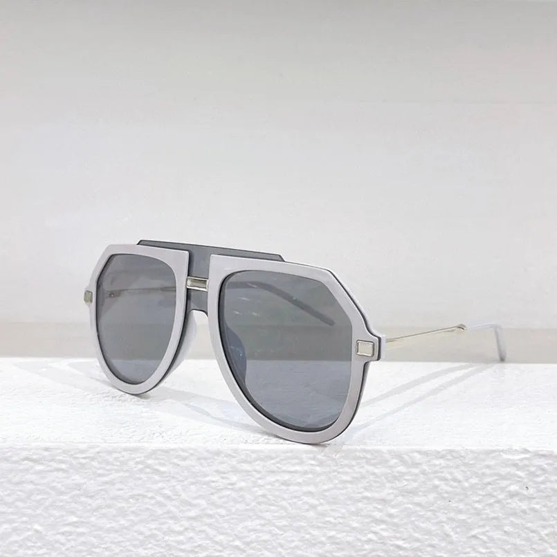 Black leopard print large frame elliptical sunshade glasses with PC lenses