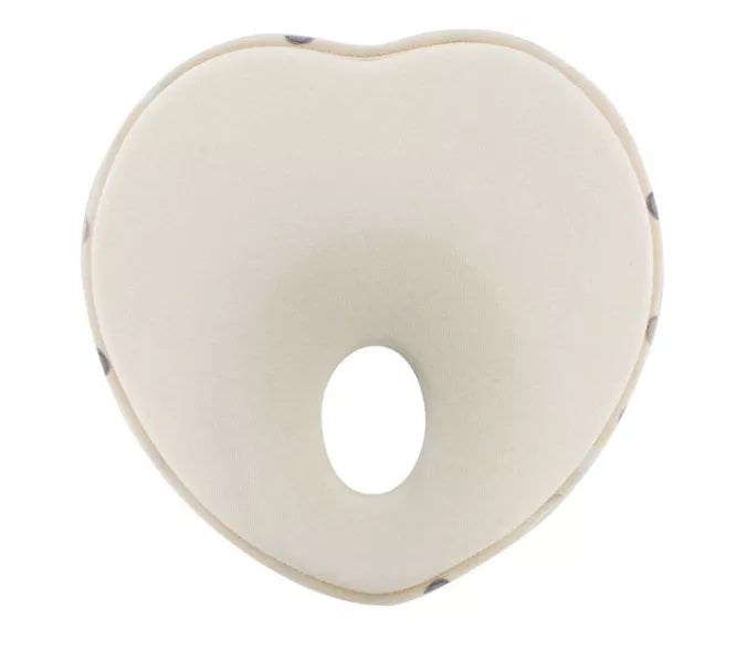 Newborn anti-roll pillow in heart shape for flat head prevention, 21*19*3cm