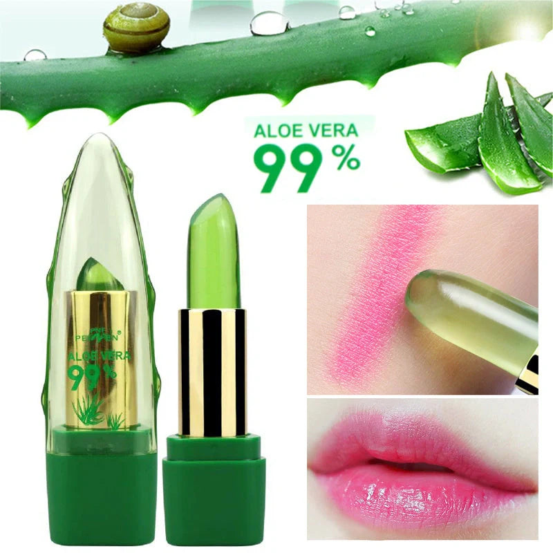 Aloe Vera Gel Color Changing Lipstick Gloss with personalized shade and deep hydration