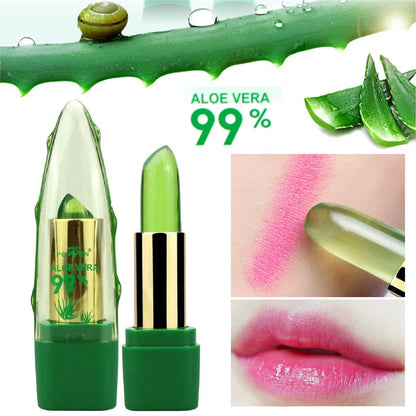 Aloe Vera Gel Color Changing Lipstick Gloss with personalized shade and deep hydration