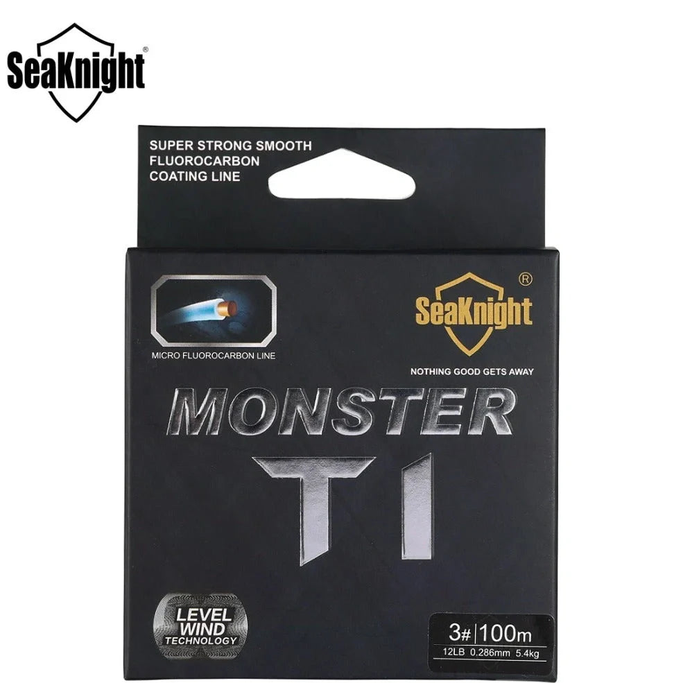 Carbon coated fishing line spool with transparent carbon fibre construction showing 100 metre length