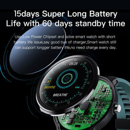 Square green waterproof smartwatch with heart rate monitor on a wrist.
