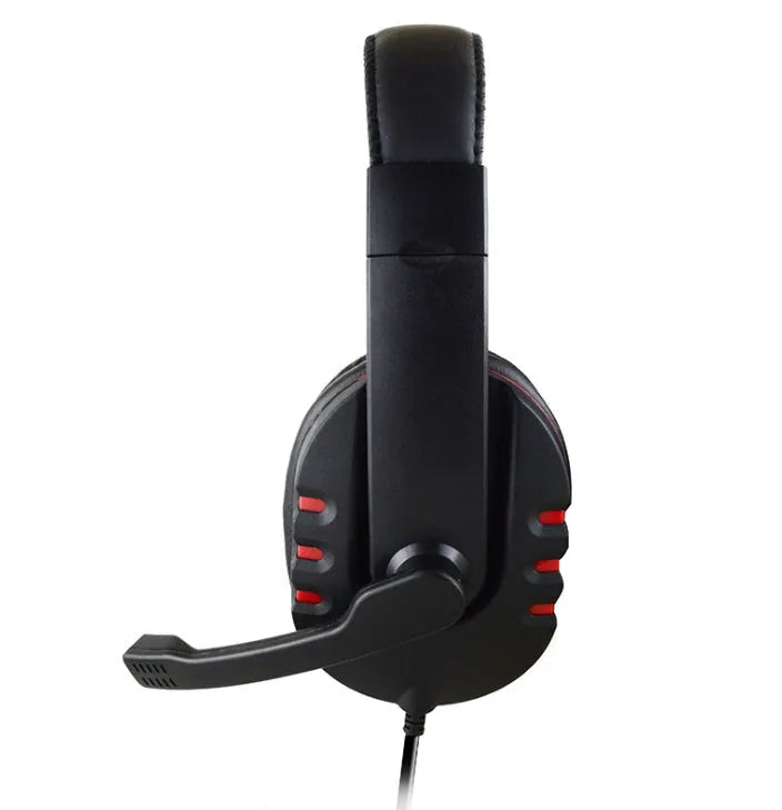 Warlord wired gaming headset with microphone, 3.5mm plug, 40mm drivers, blue or red, 1.2m cable