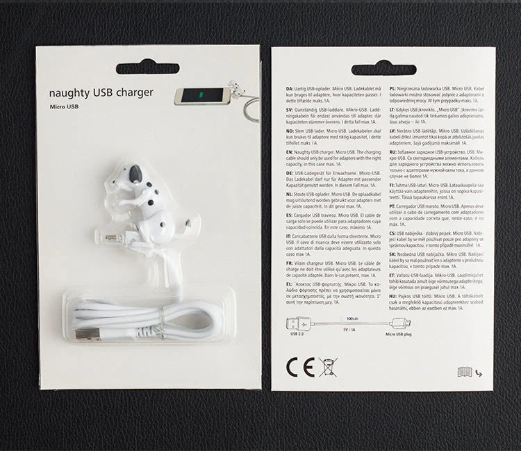 Rogue Dog Data Cable Type C for Android with playful puppy design