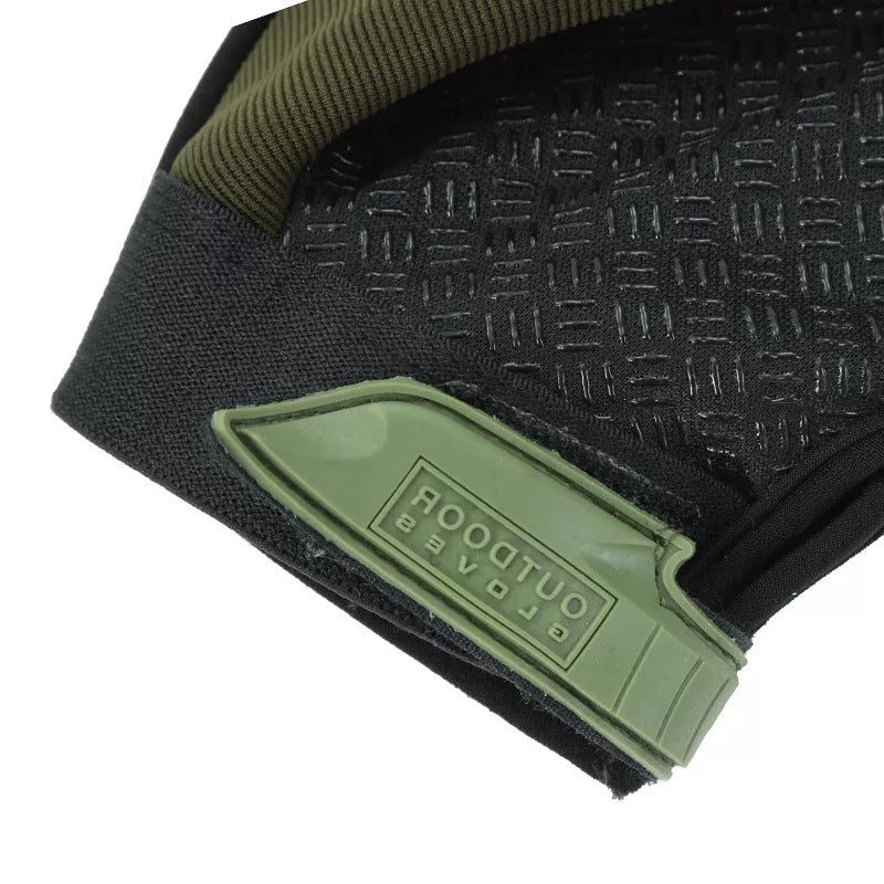 Camouflage full finger gloves for outdoor activities with durable staircase cloth and microfiber fabric