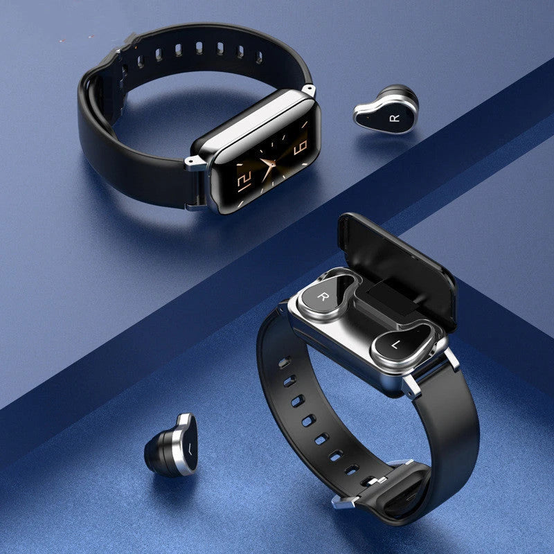 Versatile Bluetooth Bracelet with Wireless Earbuds
