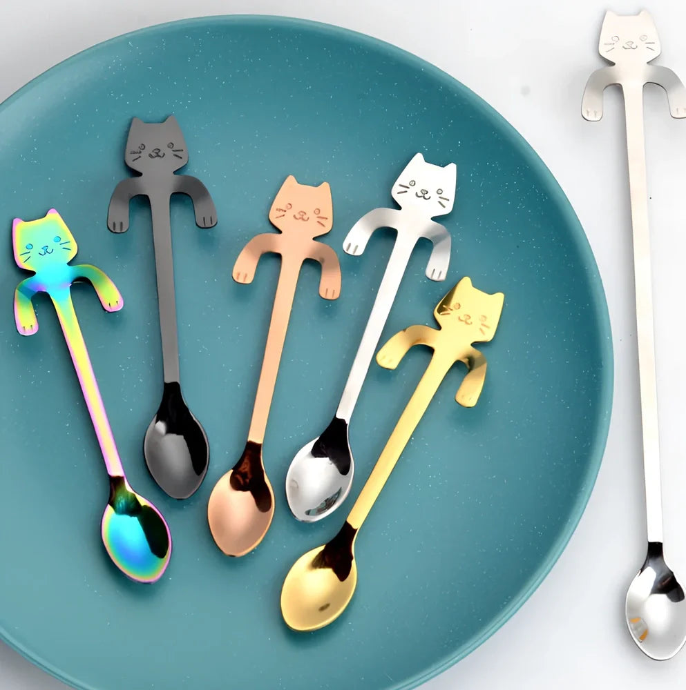304 stainless steel coffee spoon with cartoon animal handle measuring 11.8cm length