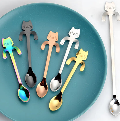304 stainless steel coffee spoon with cartoon animal handle measuring 11.8cm length