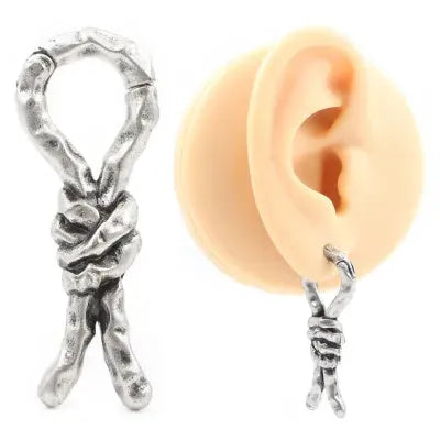 Copper bending design piercing earrings with 4mm diameter for auricle placement