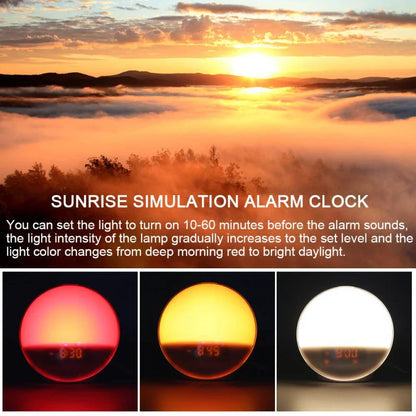 Intelligent Wake-Up Light with Simulated Sunrise, Natural Sounds, and Customizable Settings