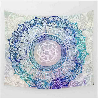 3D digital printing polyester elephant mandala tapestry in vibrant colors