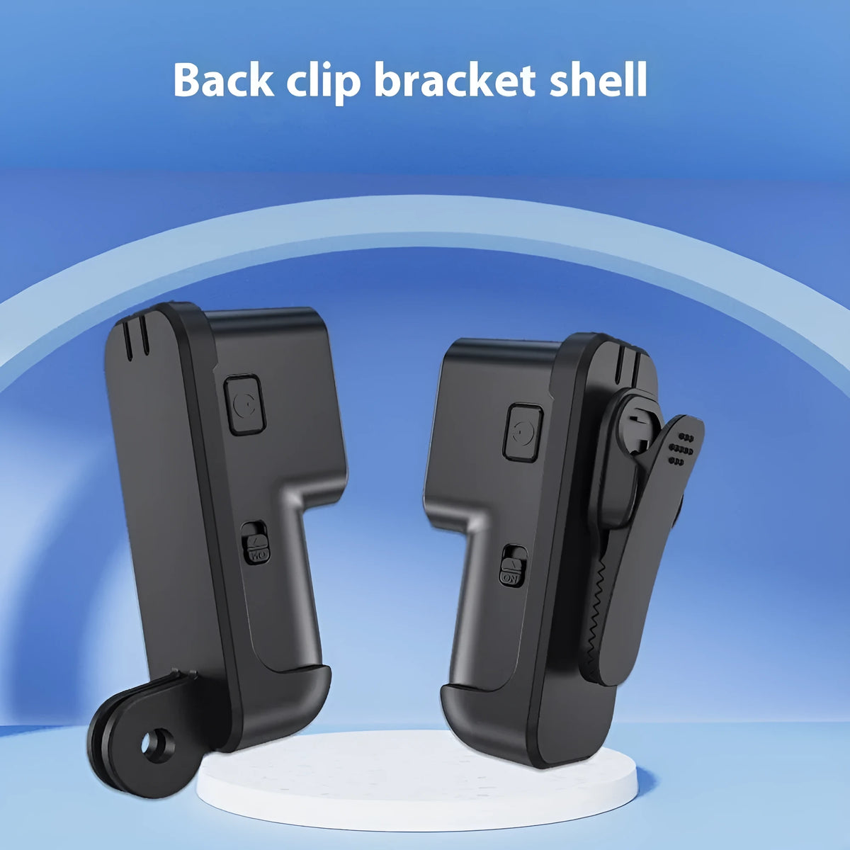 Black mini WiFi sports camera recorder 61.5x27x27mm with wristband riding bracket, cycling bracket, back clip, and pet strap.