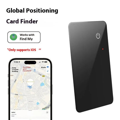 Black pet tracking device with wireless charging and NFC connectivity measuring 85mm
