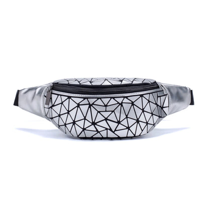Stylish waist bags in various colors made of premium PU leather with a sleek geometric design, providing hands-free convenience and organization for modern women.