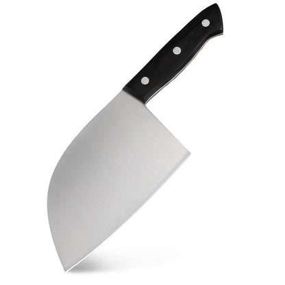 Premium stainless steel butcher knife with a wooden handle, perfect for home chefs who want to elevate their cooking experience.