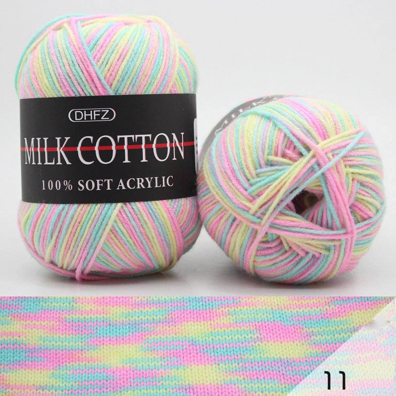 Multi-color jacquard knitting yarn for vibrant DIY projects