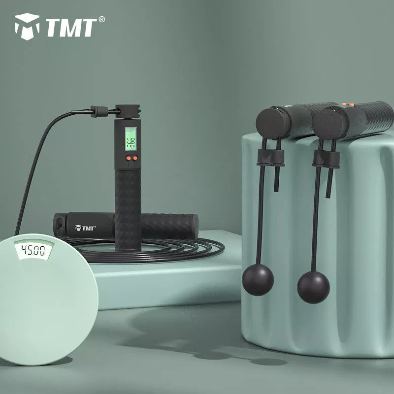 TMT Electronic Wireless Skipping Rope with digital counter and non-slip handle