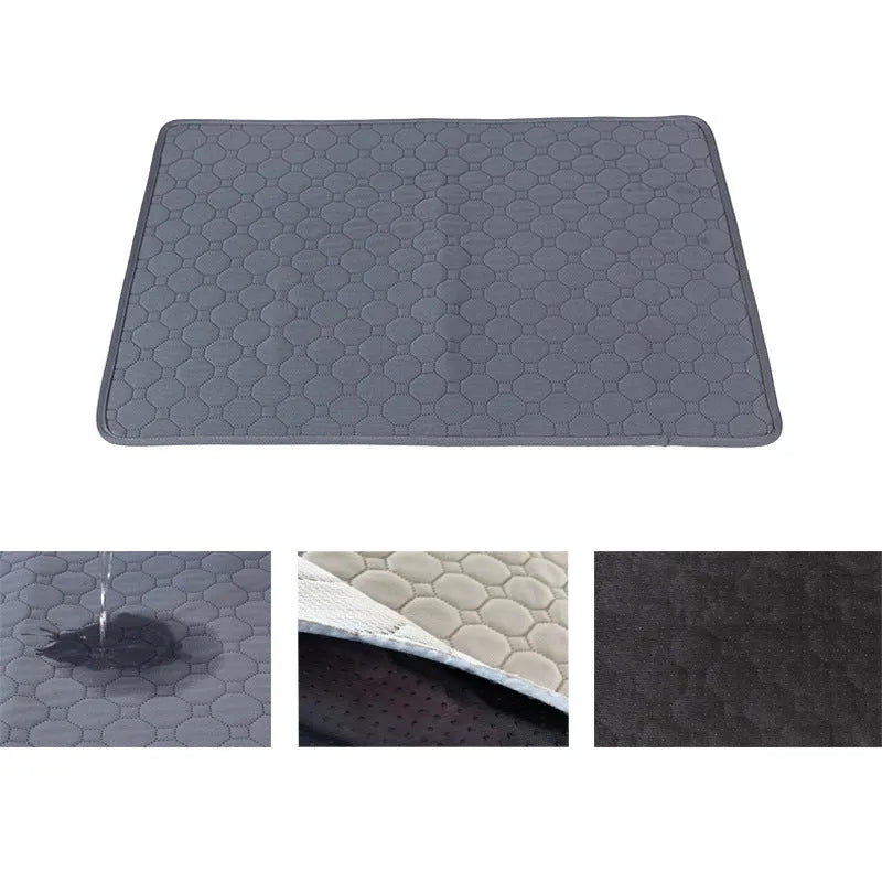 Pet Parents washable dog pee pad in neutral colour with waterproof backing