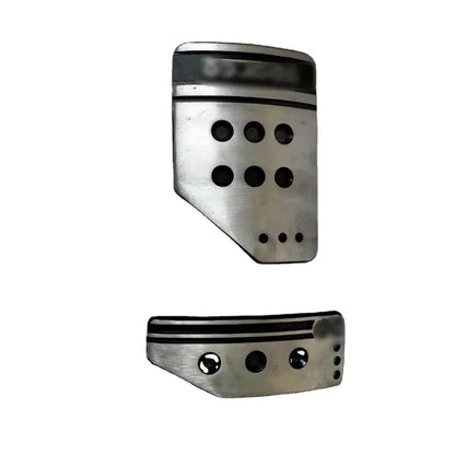 Aluminium alloy brake, accelerator, and clutch pedal set for manual transmission cars.