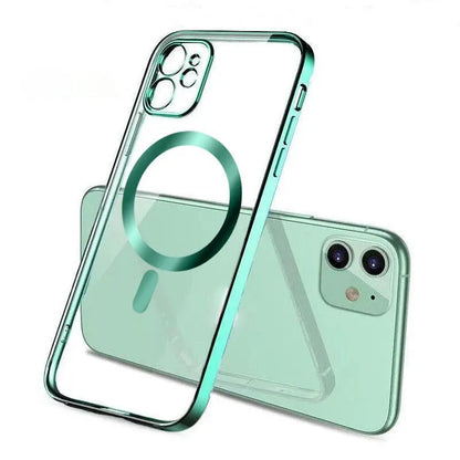 Electroplated protective cover for magnetic phone cases in black, blue, gold, purple and silver colours
