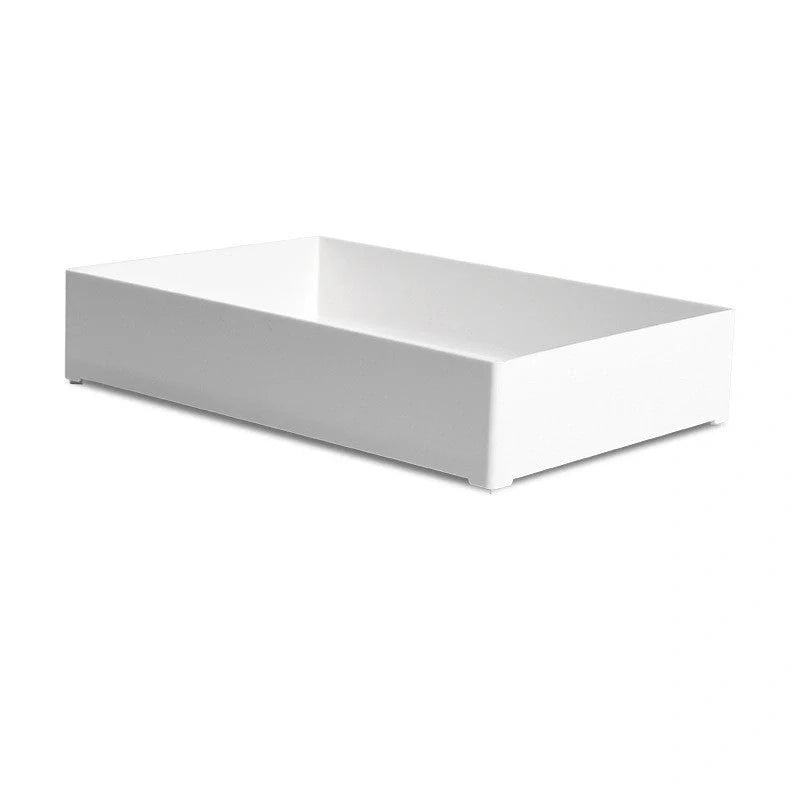 White ABS plastic combinable drawer organizer for customizable storage solutions