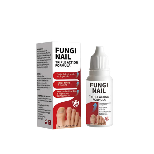 15ml bottle of anti-fungal nail repair solution with brush applicator, specification FP-A072.