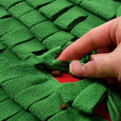 Christmas tree pattern washable pet dog snuffle mat for stress relief and mental stimulation