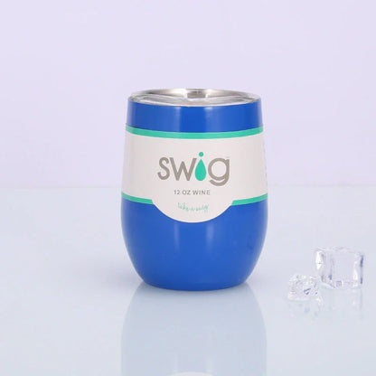 Swig Eggshell Cup - 12oz Stainless Steel Insulated Wine Tumbler with Variety of Color Options