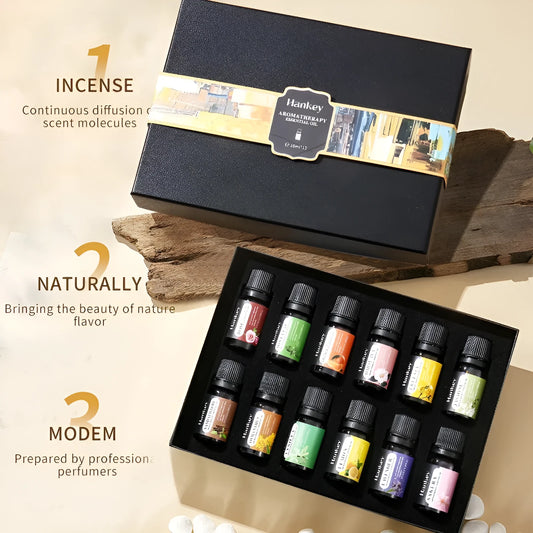 Boxed set of water-soluble aromatherapy essential oils for fresh air diffusion