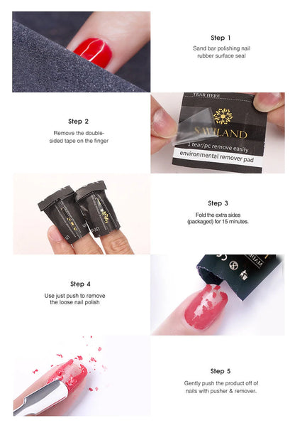 Quick-Release Nail Polish Remover Wraps for effortless and eco-friendly polish removal