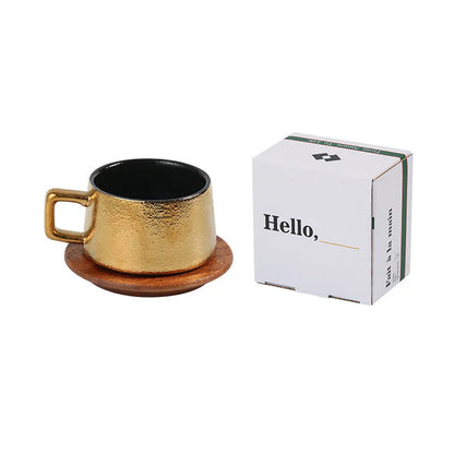 Office gift set showing stainless steel travel tumbler inside a gold-plated presentation box with optional gift bag.