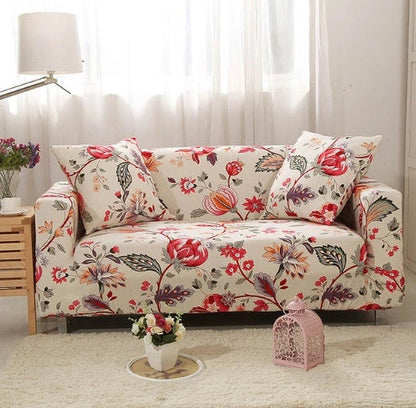 Stretchable polyester-spandex sofa cover with non-slip design in various colors