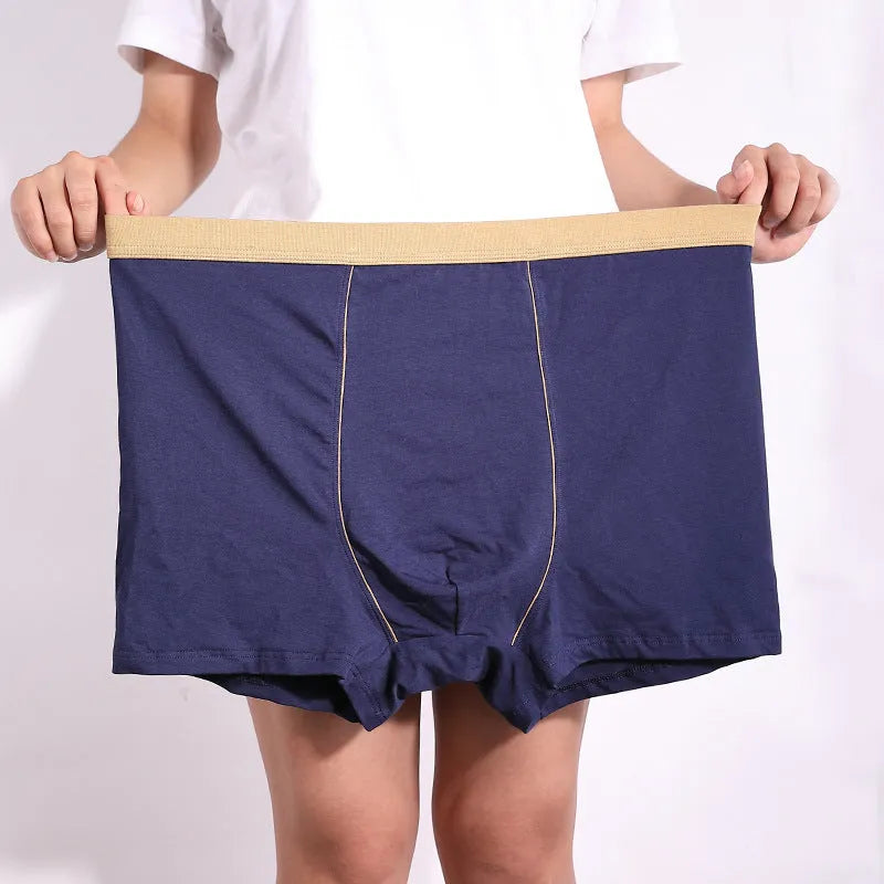Men's oversized cotton baggy boxers in black, red, grey, blue or purple, sizes XL-3XL, 95% cotton