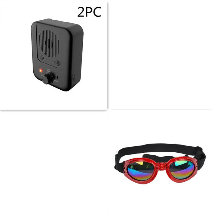 Ultrasonic anti-barking device for dogs with automatic 50-foot detection, suitable for outdoor mounting