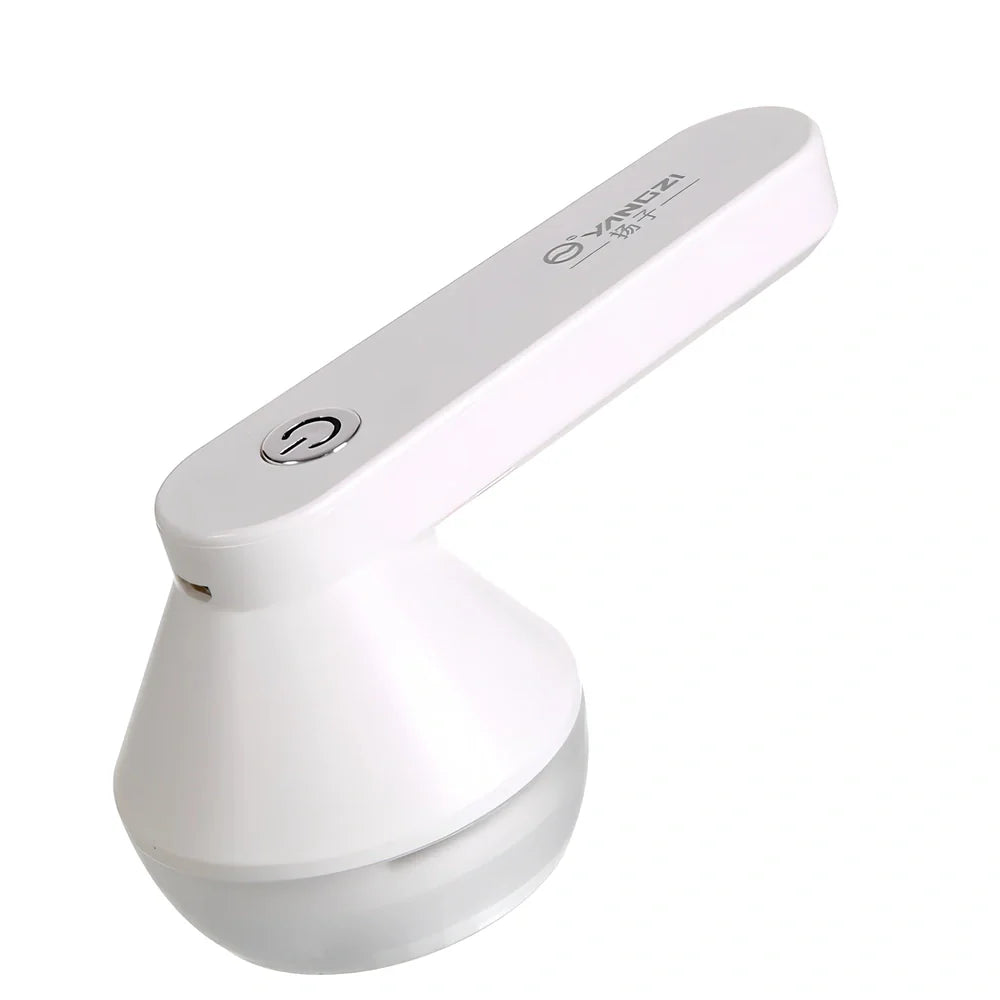 White and green charging shaving machine with straight plug design measuring 13.5cm